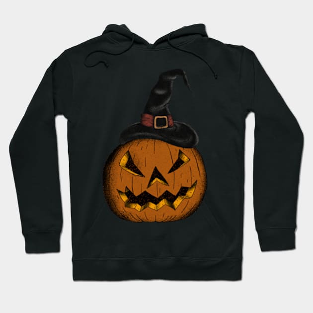 pumpkin witch Hoodie by soft and timeless